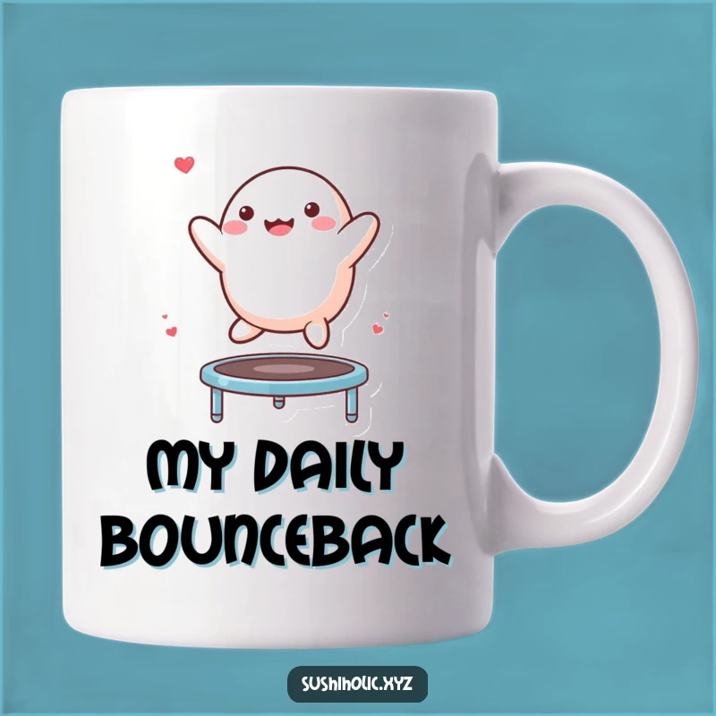 Funny Mochi Trampoline Mug: Hilarious Bouncing Character Perfect for Coffee Lovers Gift