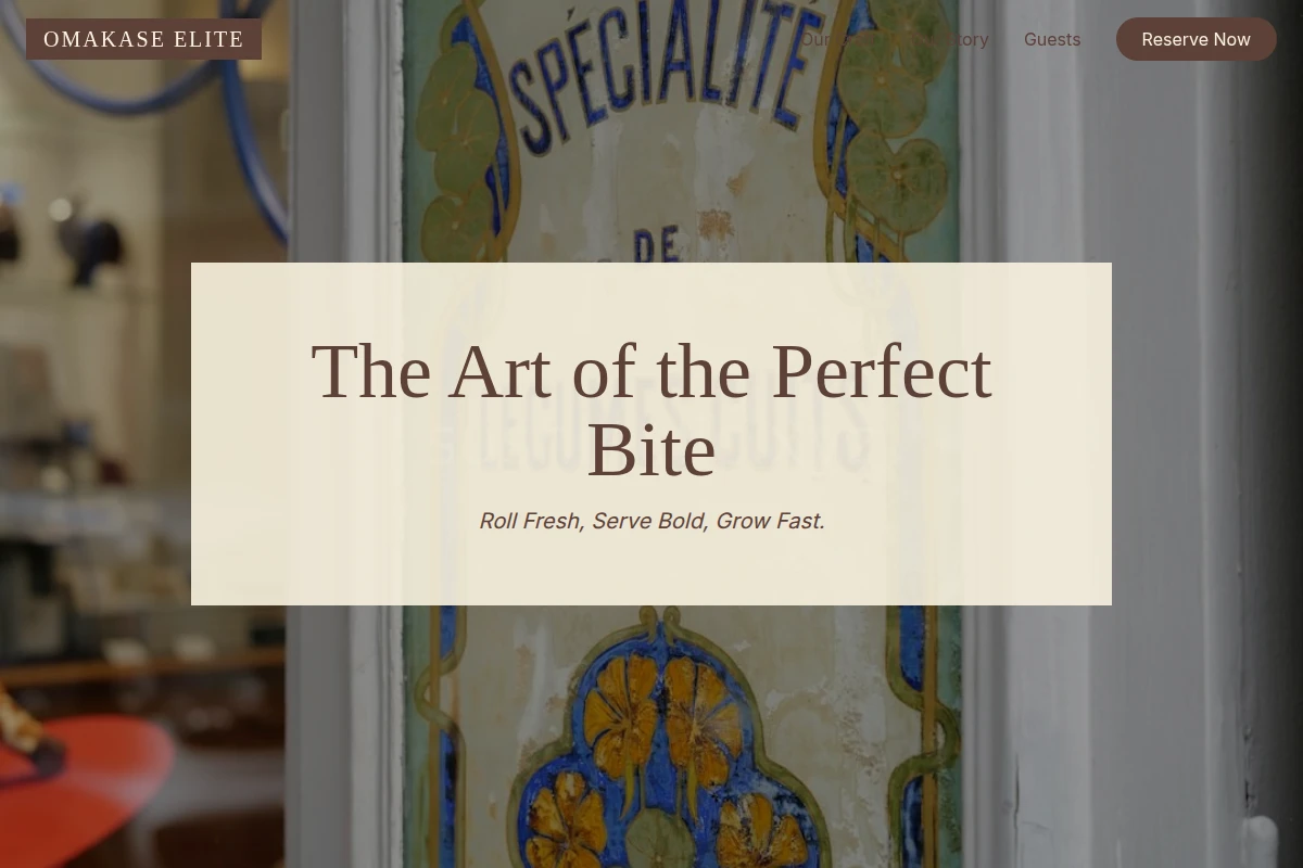 Minimalist Specialty Food