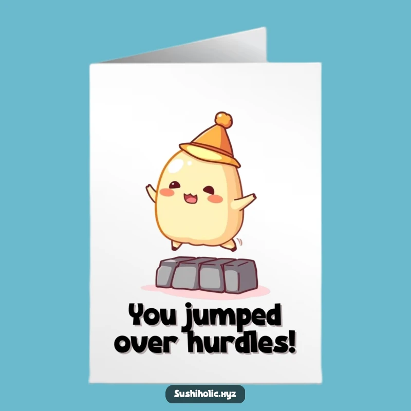 Congrats Free Printable Card: Tamago Sushi Leap, Hilarious Downloadable Gift