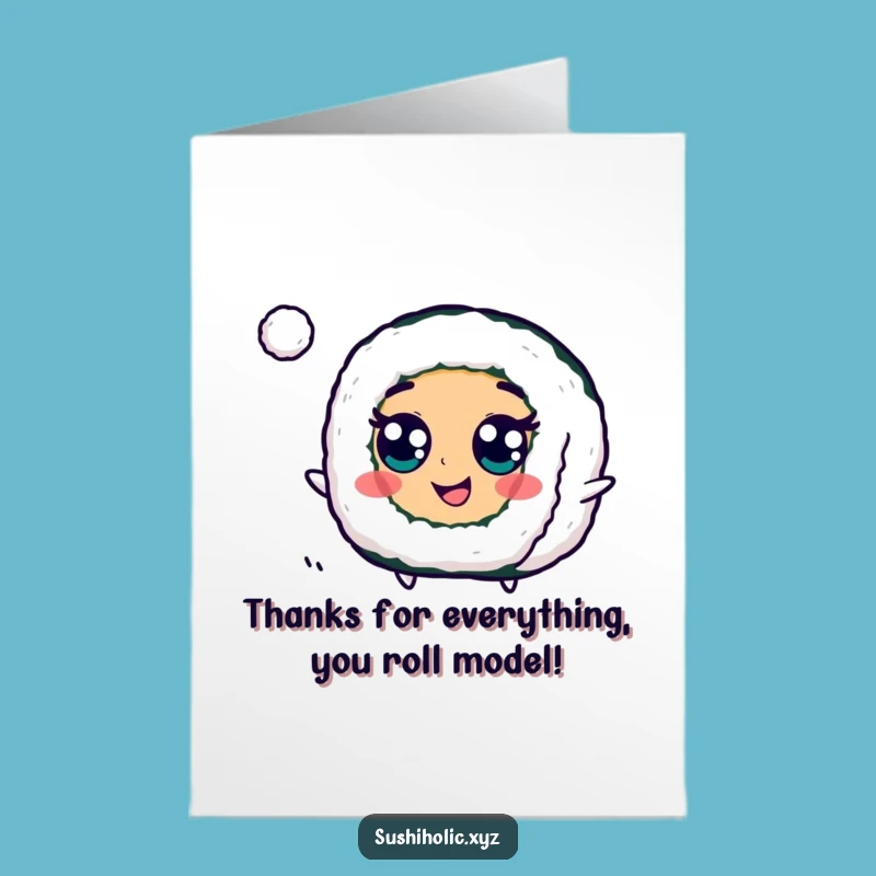 Free Printable Thank You Card: Googly Eye Maki Roll Gratitude, A Hilarious Downloadable Gift!