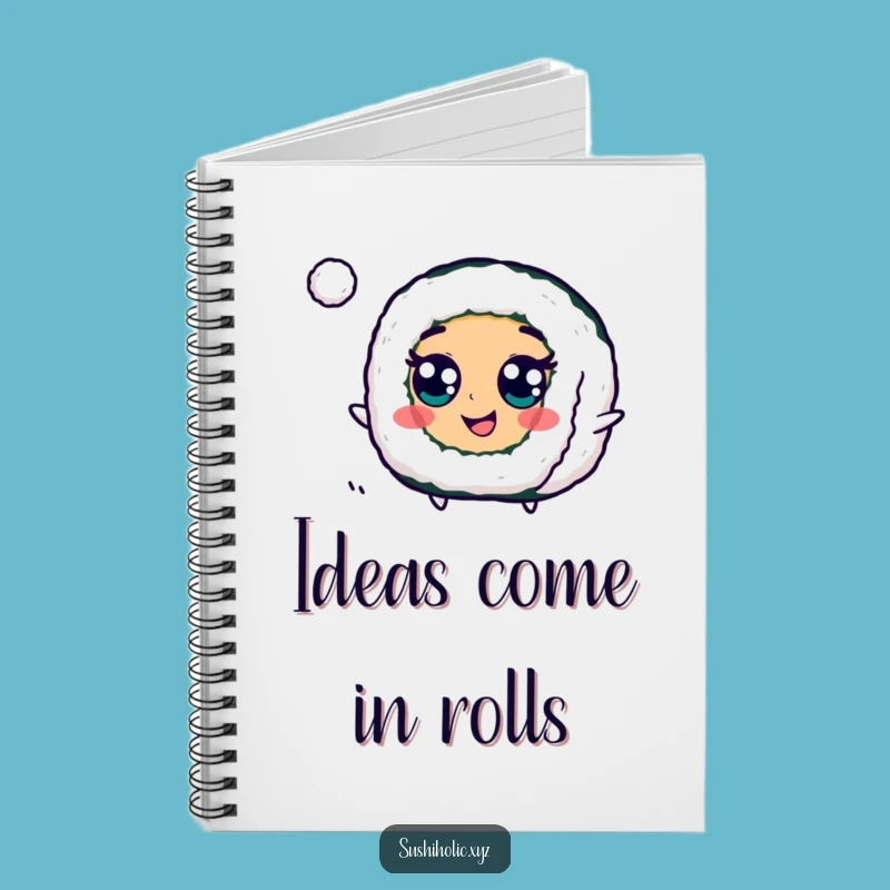 Funny Googly Eyed Maki Roll Notebook: Cheerful Sushi Notes & Ideas Gift