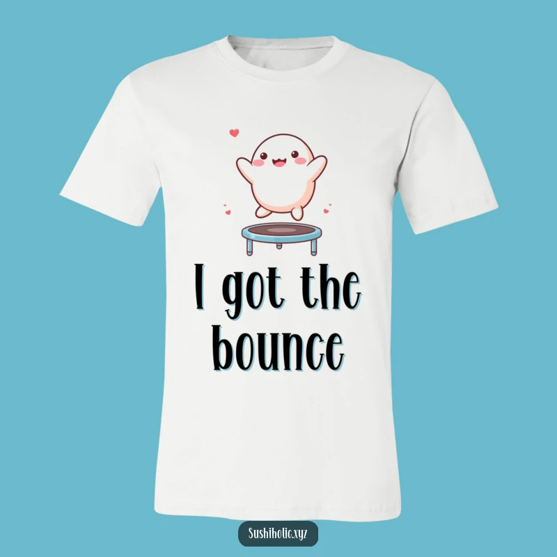 Funny Mochi Trampoline T-Shirt: Comedic Bouncing Character Tee, Ideal Funny Gift for Fun Lovers